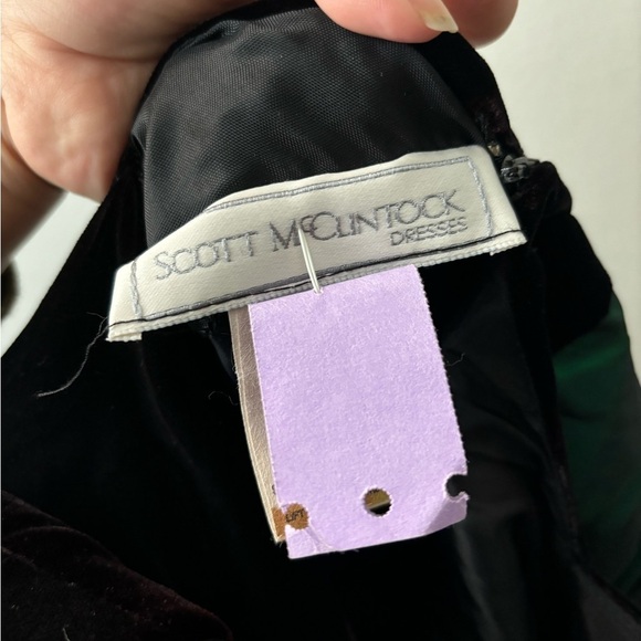 Scott McClintock holiday midi vintage dress in color‎ green and black size 6 - Picture 7 of 8